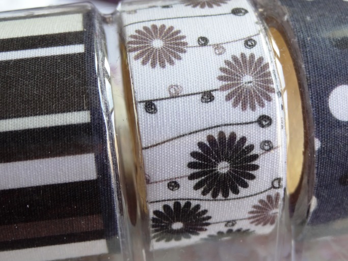 rubans tissu adhesifs marron